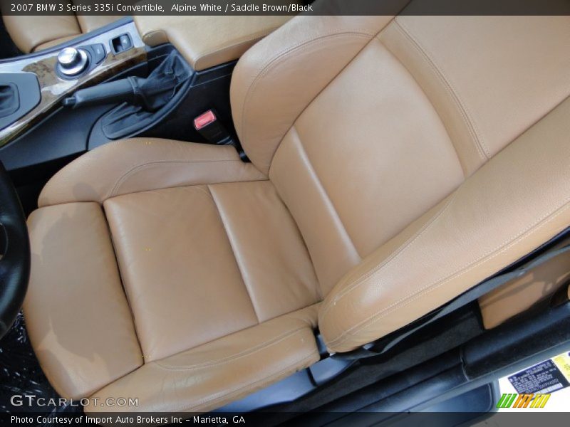 Alpine White / Saddle Brown/Black 2007 BMW 3 Series 335i Convertible