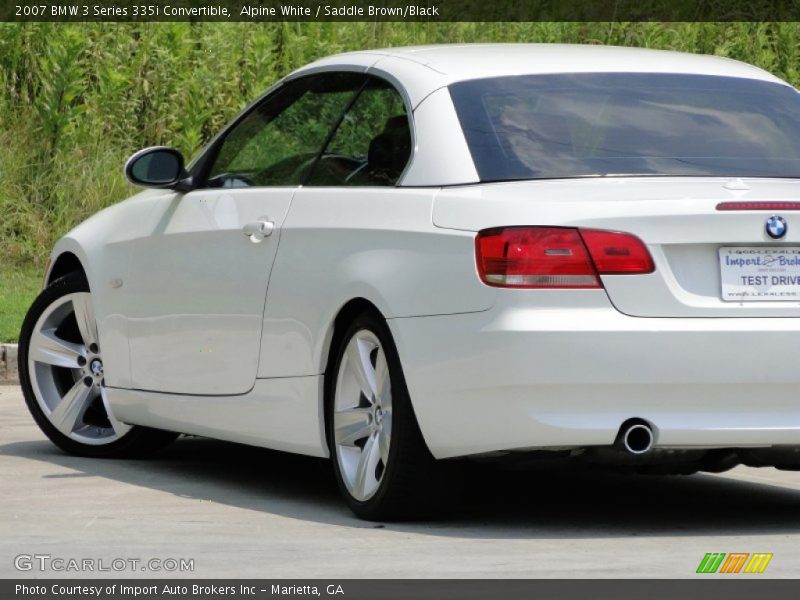 Alpine White / Saddle Brown/Black 2007 BMW 3 Series 335i Convertible