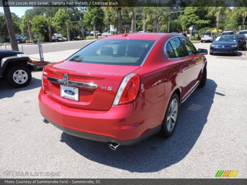 Sangria Red Metallic / Charcoal Black 2009 Lincoln MKS Sedan