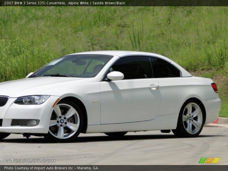 Alpine White / Saddle Brown/Black 2007 BMW 3 Series 335i Convertible