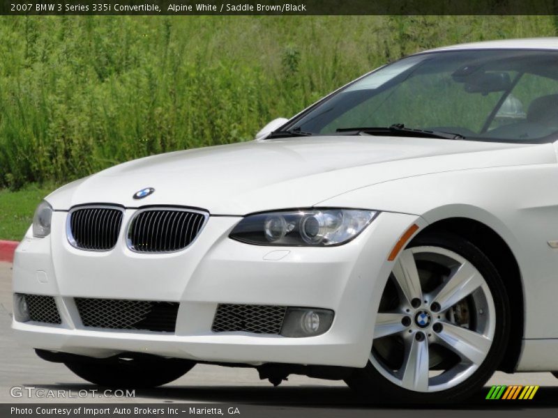 Alpine White / Saddle Brown/Black 2007 BMW 3 Series 335i Convertible