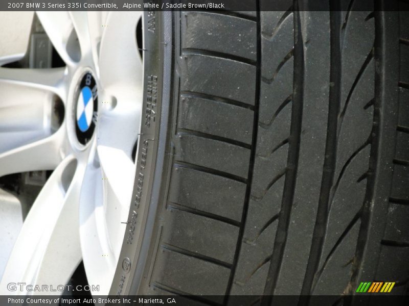 Alpine White / Saddle Brown/Black 2007 BMW 3 Series 335i Convertible