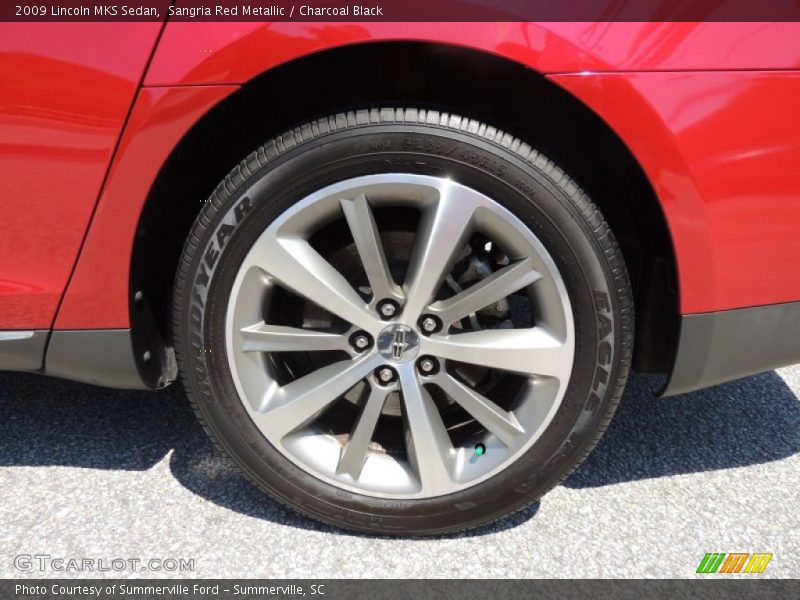 Sangria Red Metallic / Charcoal Black 2009 Lincoln MKS Sedan