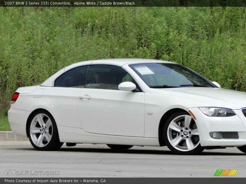 Alpine White / Saddle Brown/Black 2007 BMW 3 Series 335i Convertible