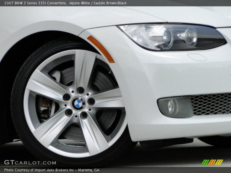 Alpine White / Saddle Brown/Black 2007 BMW 3 Series 335i Convertible