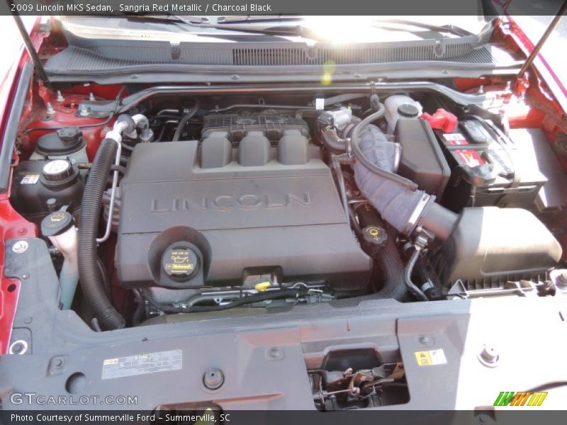 Sangria Red Metallic / Charcoal Black 2009 Lincoln MKS Sedan