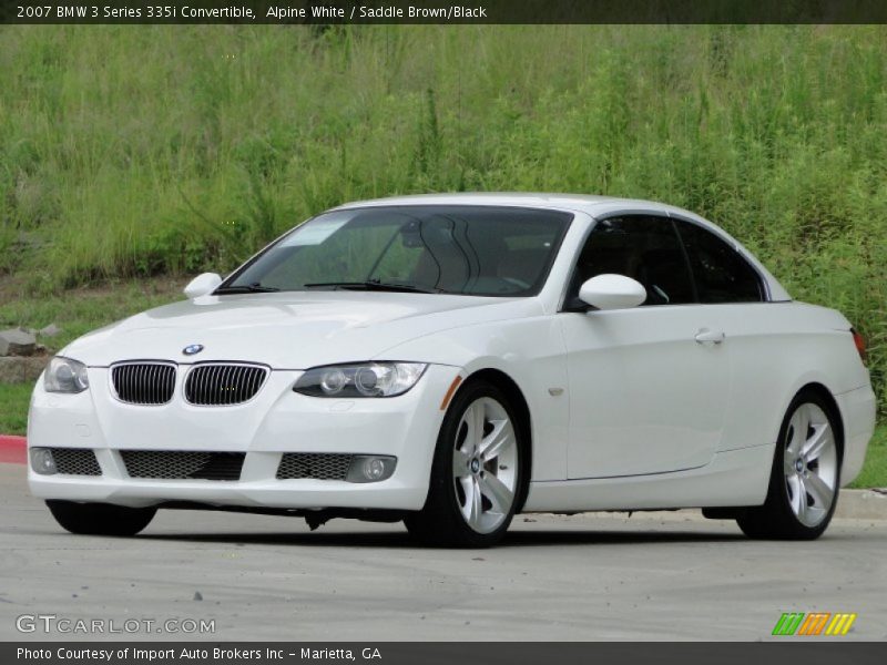 Alpine White / Saddle Brown/Black 2007 BMW 3 Series 335i Convertible