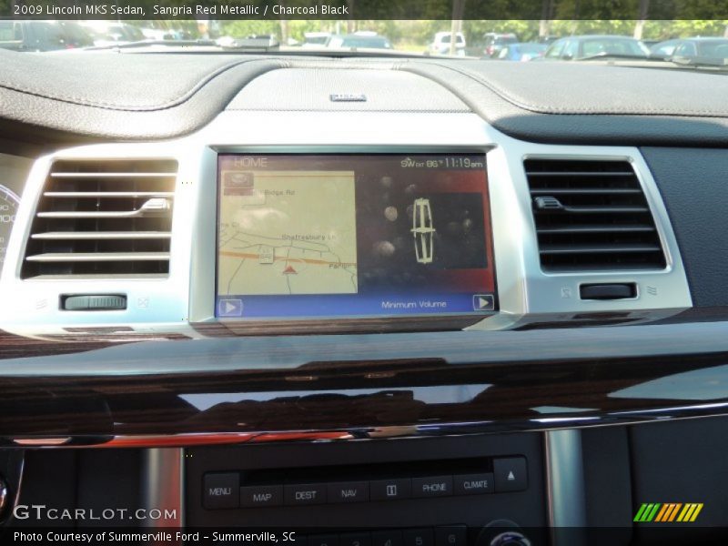 Sangria Red Metallic / Charcoal Black 2009 Lincoln MKS Sedan