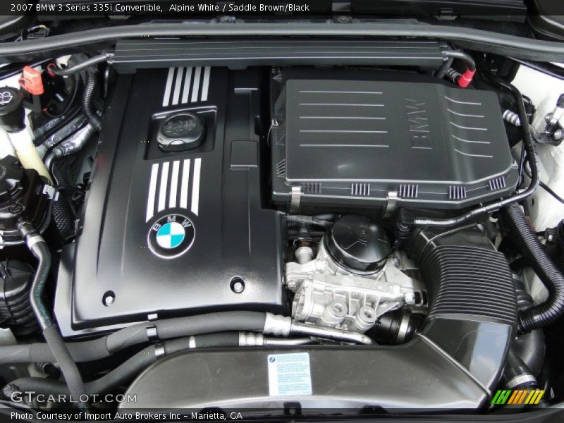 Alpine White / Saddle Brown/Black 2007 BMW 3 Series 335i Convertible