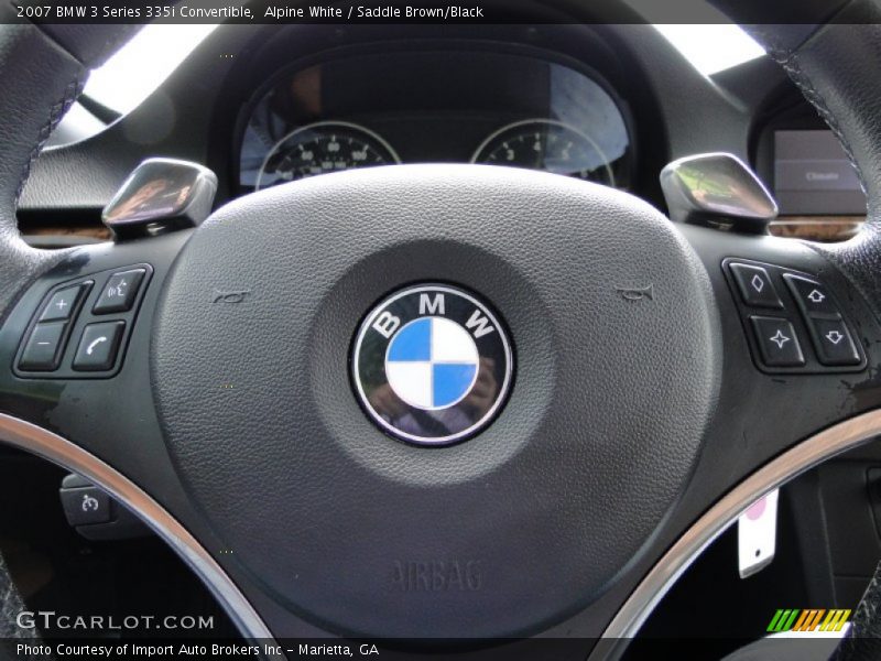 Alpine White / Saddle Brown/Black 2007 BMW 3 Series 335i Convertible