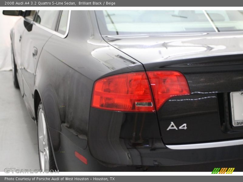 Brilliant Black / Beige 2008 Audi A4 3.2 Quattro S-Line Sedan