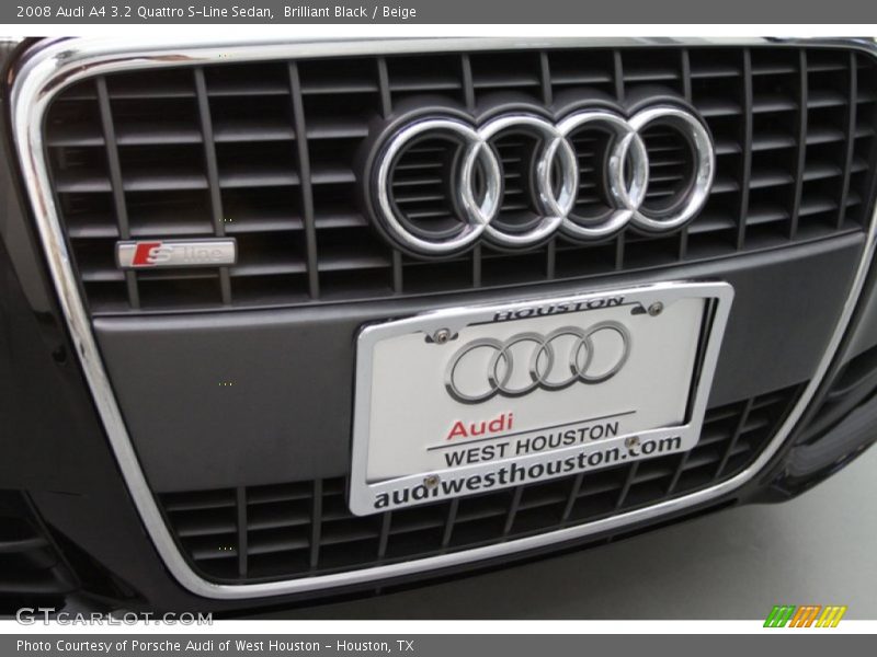 Brilliant Black / Beige 2008 Audi A4 3.2 Quattro S-Line Sedan