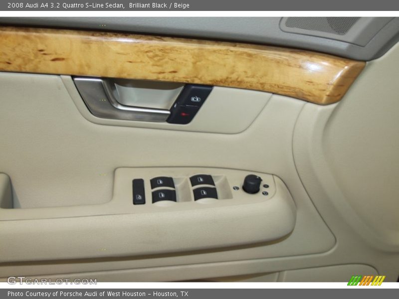 Brilliant Black / Beige 2008 Audi A4 3.2 Quattro S-Line Sedan
