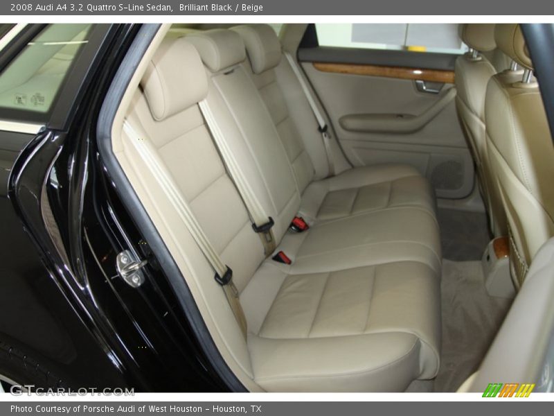 Brilliant Black / Beige 2008 Audi A4 3.2 Quattro S-Line Sedan