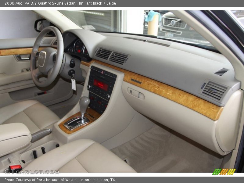 Brilliant Black / Beige 2008 Audi A4 3.2 Quattro S-Line Sedan