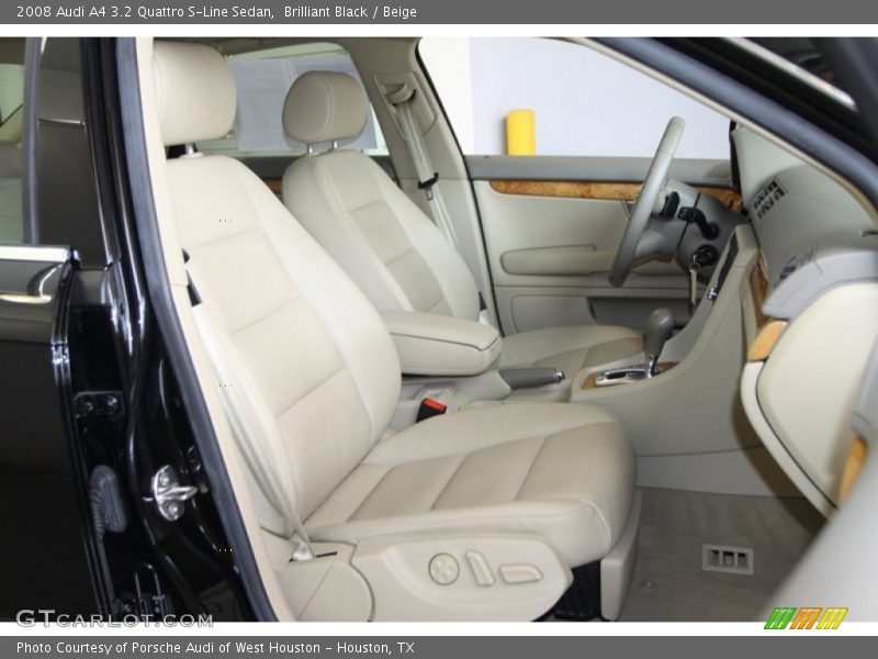 Brilliant Black / Beige 2008 Audi A4 3.2 Quattro S-Line Sedan
