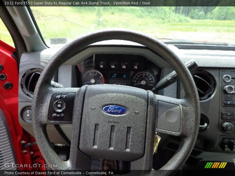  2012 F550 Super Duty XL Regular Cab 4x4 Dump Truck Steering Wheel