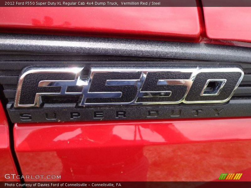 Vermillion Red / Steel 2012 Ford F550 Super Duty XL Regular Cab 4x4 Dump Truck