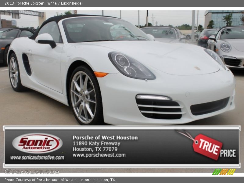 White / Luxor Beige 2013 Porsche Boxster