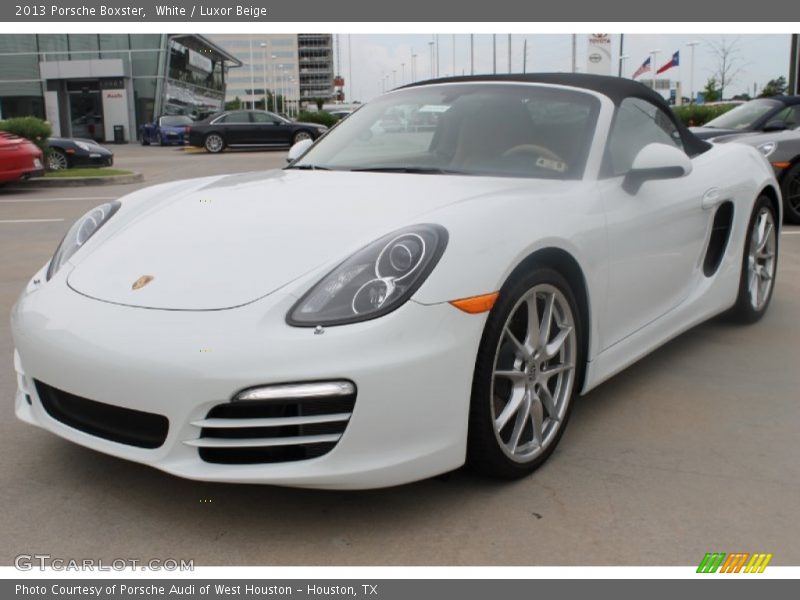 White / Luxor Beige 2013 Porsche Boxster