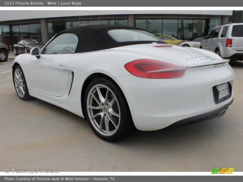 White / Luxor Beige 2013 Porsche Boxster
