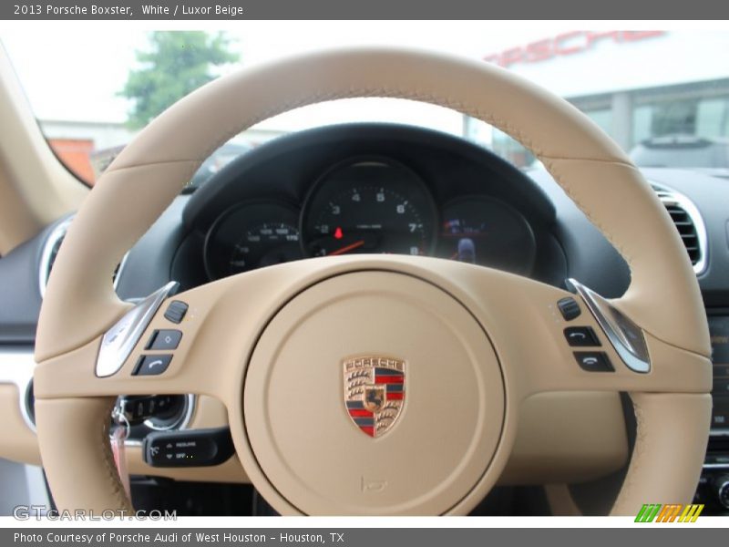 White / Luxor Beige 2013 Porsche Boxster