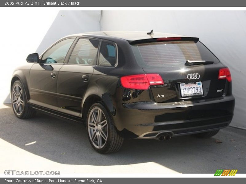 Brilliant Black / Black 2009 Audi A3 2.0T