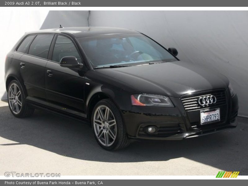 Brilliant Black / Black 2009 Audi A3 2.0T