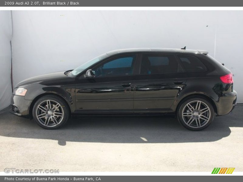 Brilliant Black / Black 2009 Audi A3 2.0T