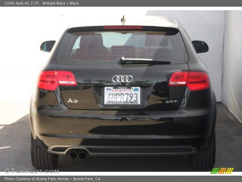 Brilliant Black / Black 2009 Audi A3 2.0T