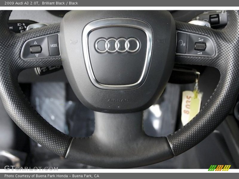 Brilliant Black / Black 2009 Audi A3 2.0T