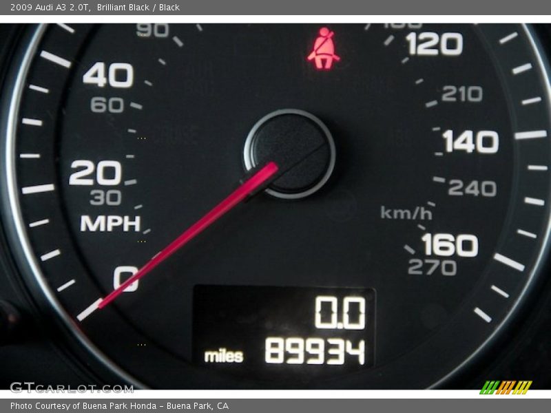 Brilliant Black / Black 2009 Audi A3 2.0T
