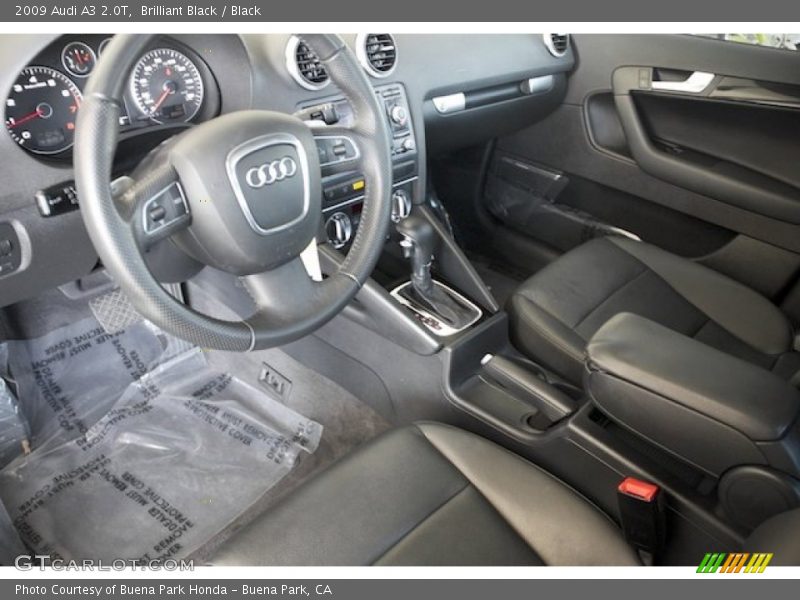 Brilliant Black / Black 2009 Audi A3 2.0T