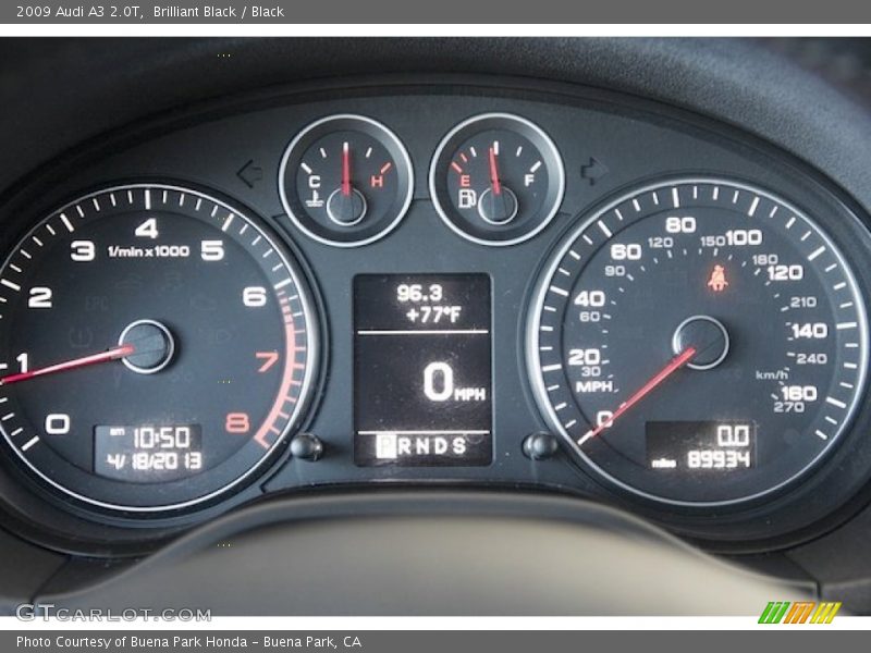 Brilliant Black / Black 2009 Audi A3 2.0T