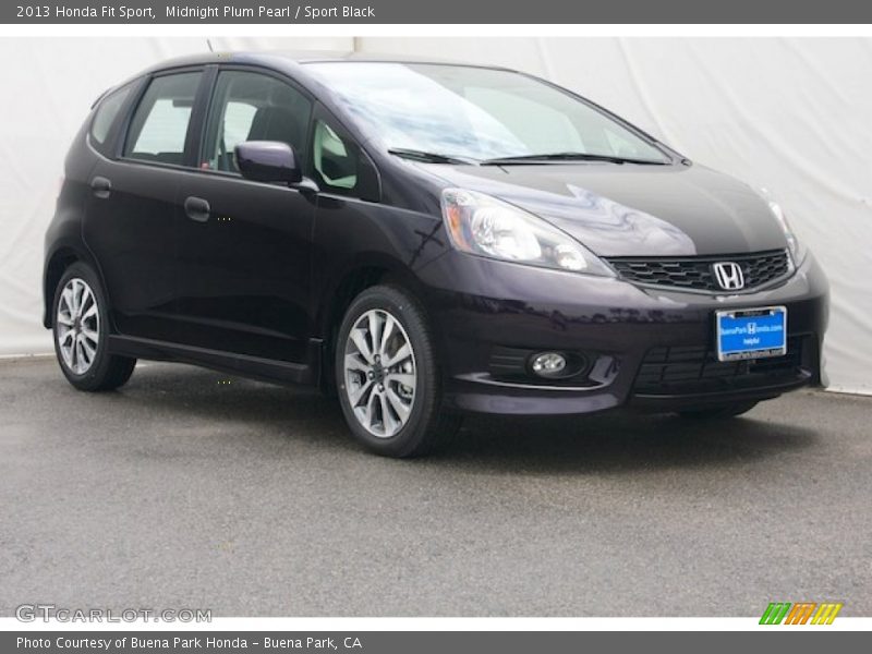 Midnight Plum Pearl / Sport Black 2013 Honda Fit Sport