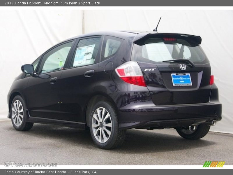 Midnight Plum Pearl / Sport Black 2013 Honda Fit Sport