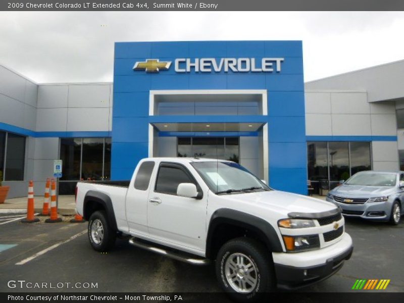 Summit White / Ebony 2009 Chevrolet Colorado LT Extended Cab 4x4
