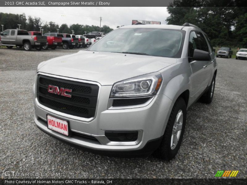 Champagne Silver Metallic / Ebony 2013 GMC Acadia SLE