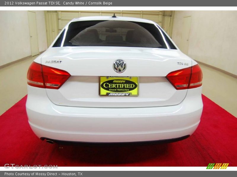 Candy White / Cornsilk Beige 2012 Volkswagen Passat TDI SE