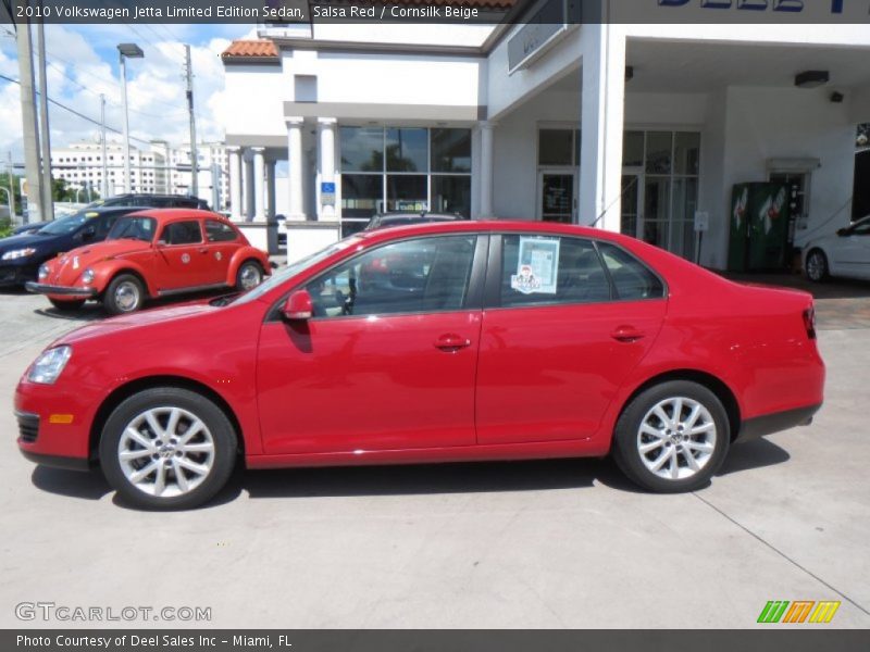 Salsa Red / Cornsilk Beige 2010 Volkswagen Jetta Limited Edition Sedan