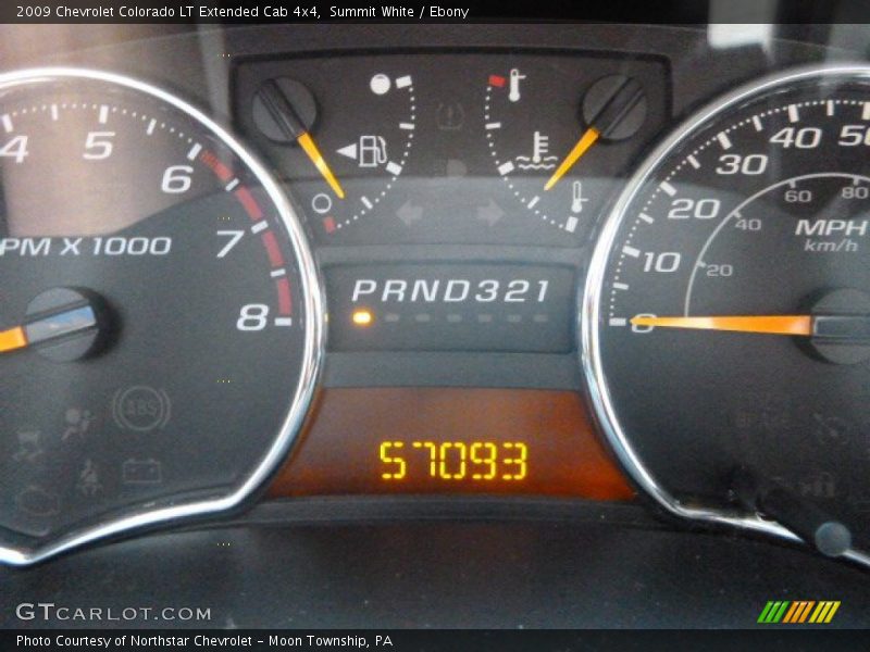 Summit White / Ebony 2009 Chevrolet Colorado LT Extended Cab 4x4