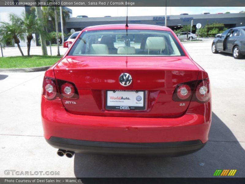 Salsa Red / Cornsilk Beige 2010 Volkswagen Jetta Limited Edition Sedan