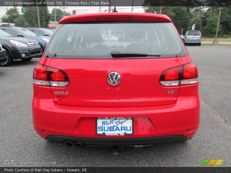 Tornado Red / Titan Black 2012 Volkswagen Golf 4 Door TDI