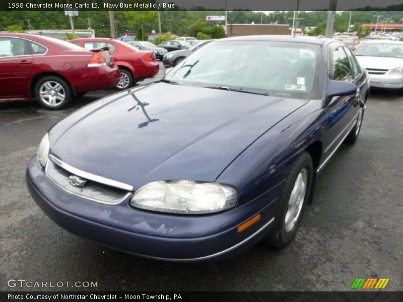 Navy Blue Metallic / Blue 1998 Chevrolet Monte Carlo LS