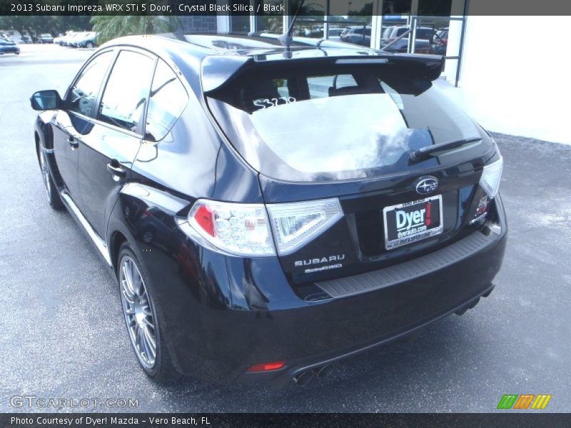 Crystal Black Silica / Black 2013 Subaru Impreza WRX STi 5 Door