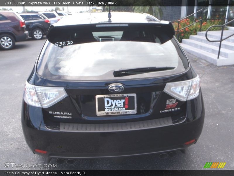 Crystal Black Silica / Black 2013 Subaru Impreza WRX STi 5 Door