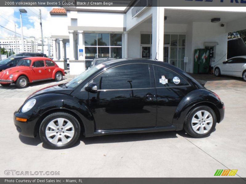 Black / Cream Beige 2008 Volkswagen New Beetle S Coupe