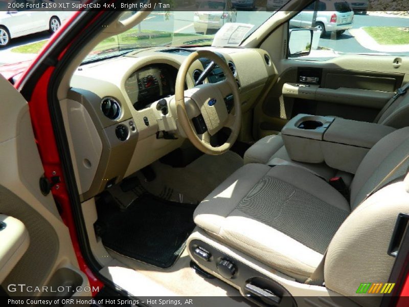 Bright Red / Tan 2006 Ford F150 XLT SuperCab 4x4