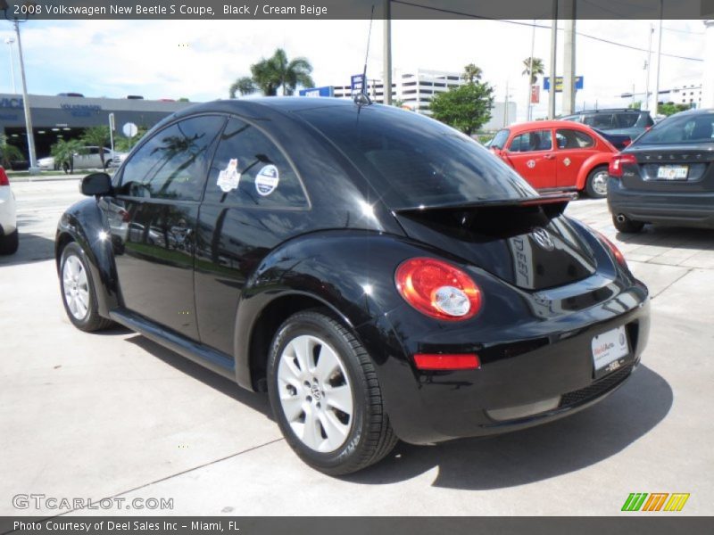 Black / Cream Beige 2008 Volkswagen New Beetle S Coupe