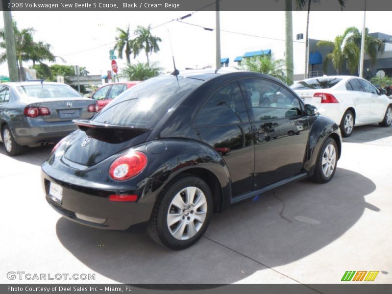 Black / Cream Beige 2008 Volkswagen New Beetle S Coupe